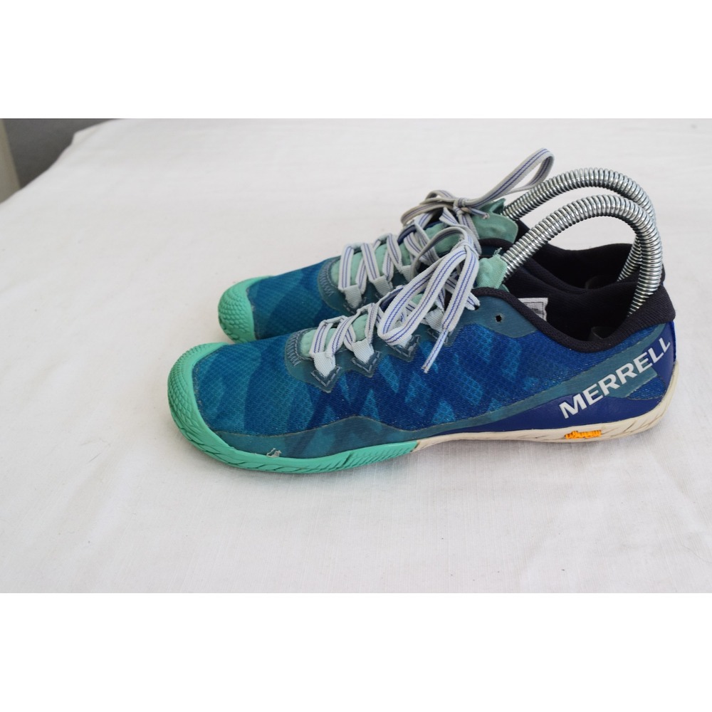 Merrell Vapor Glove 3 Size 6.5 Blue Teal Barefoot Running Shoes Womens J77718
